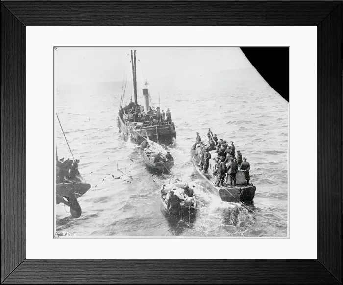 Framed Print : Rescue of German Sailors Framed Print : Rescue of German Sailors