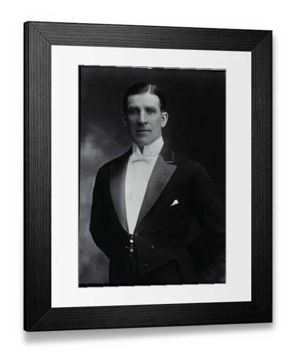 Framed Print : James J. Corbett Waist-Up In Tuxedo Framed Print : James J. Corbett Waist-Up In Tuxedo