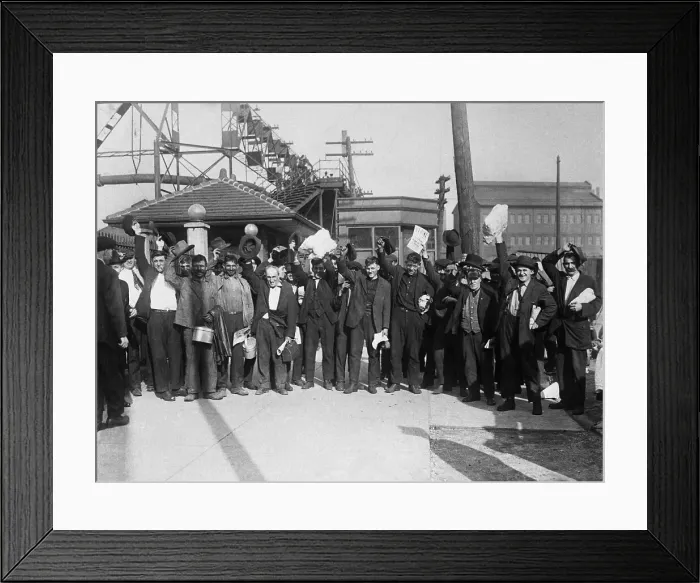 Framed Print : Steel Strikers with Strike Notices Framed Print : Steel Strikers with Strike Notices
