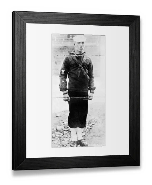 Framed Print : Humphrey Bogart in Sailor Uniform Framed Print : Humphrey Bogart in Sailor Uniform
