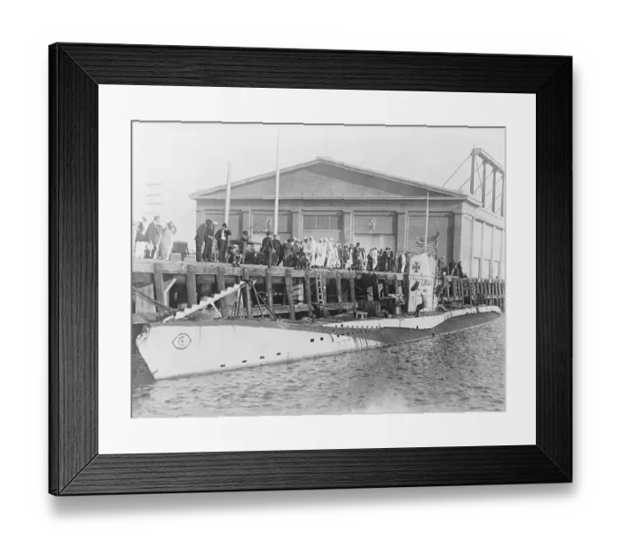 Framed Print : German Naval Ship UB-88 at Dock Framed Print : German Naval Ship UB-88 at Dock