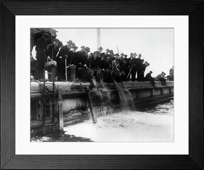 Framed Print : Beer Being Dumped into Lake Michigan Framed Print : Beer Being Dumped into Lake Michigan