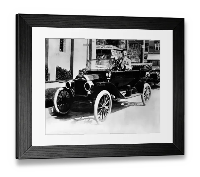 Framed Print : Harry Lauder in 1914 Model T Framed Print : Harry Lauder in 1914 Model T