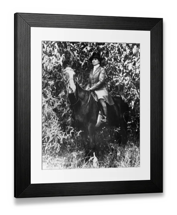 Framed Print : Helen Keller Riding Horseback Framed Print : Helen Keller Riding Horseback