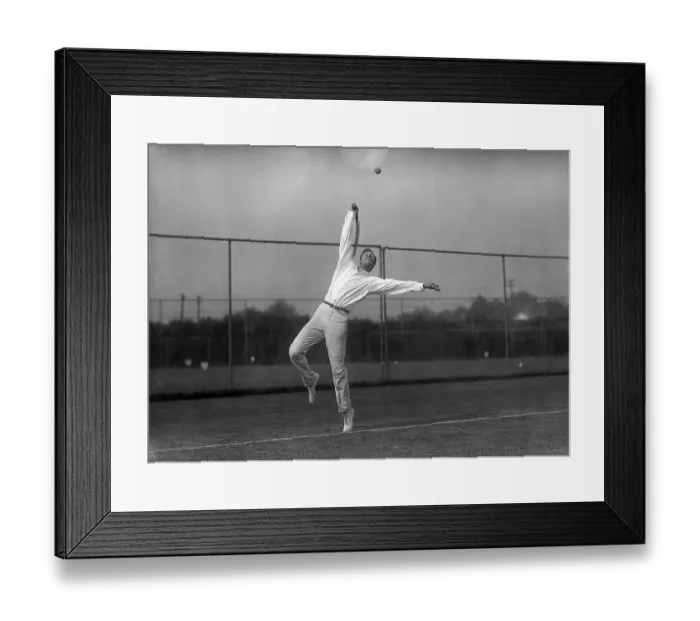 Framed Print : Tennis Pro Bill Tilden Serving Framed Print : Tennis Pro Bill Tilden Serving