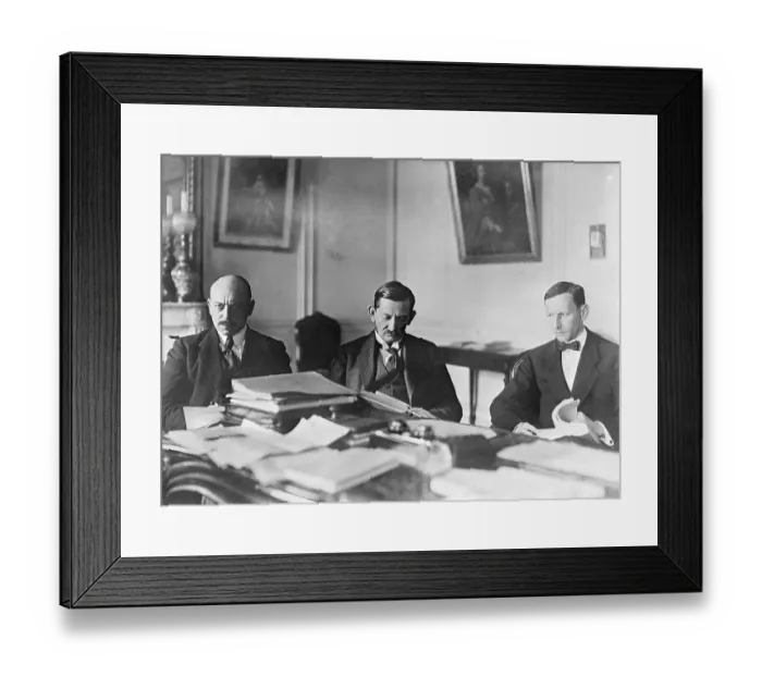 Framed Print : German Envoy Going Over Documents Framed Print : German Envoy Going Over Documents