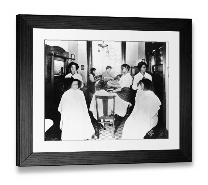 Framed Print : African-American Beauty Parlor Framed Print : African-American Beauty Parlor