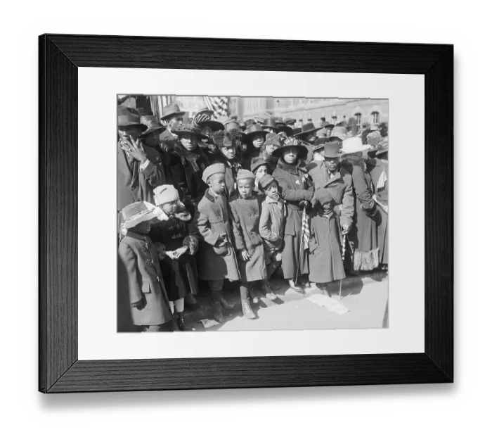 Framed Print : Group Watching Parade Of Black Infantry Framed Print : Group Watching Parade Of Black Infantry