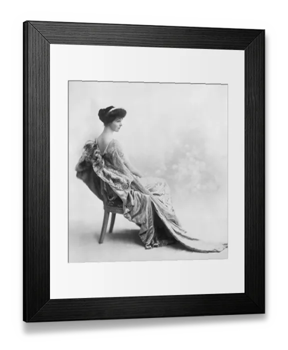 Framed Print : Consuelo Vanderbilt Sitting In Chair