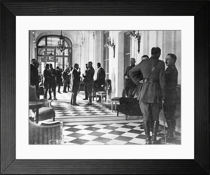 Framed Print : Delegates Arriving in Versailles Framed Print : Delegates Arriving in Versailles
