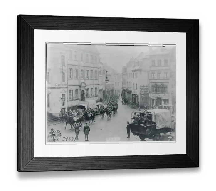 Framed Print : Soldiers Traveling Through Town Framed Print : Soldiers Traveling Through Town