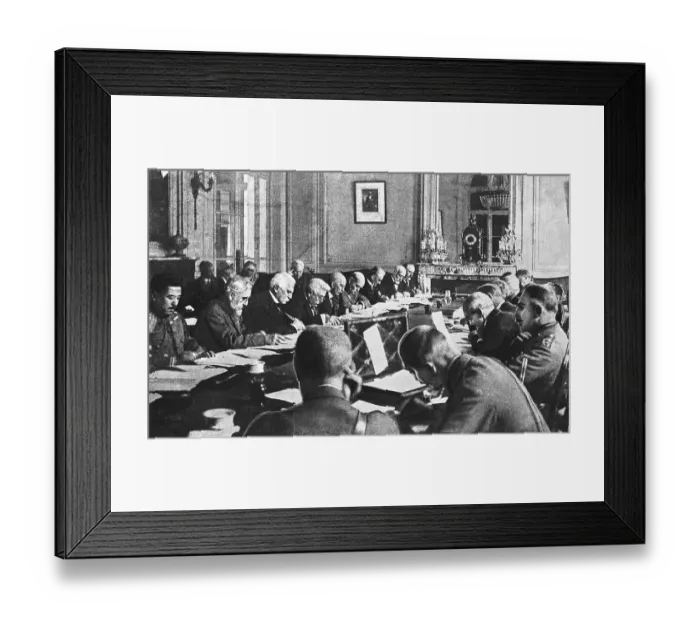 Framed Print : Government Officials Drafting the Terms of the Treaty of Versailles