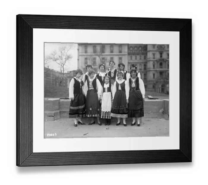 Framed Print : Lithuanian Girls Dressed / Traditional Gar Framed Print : Lithuanian Girls Dressed / Traditional Gar