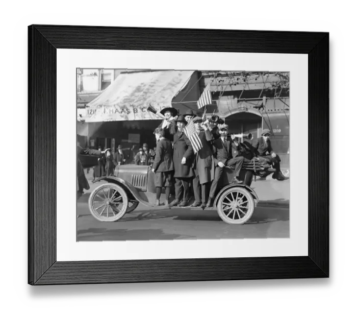 Framed Print : People Celebrating Armistice Day Framed Print : People Celebrating Armistice Day
