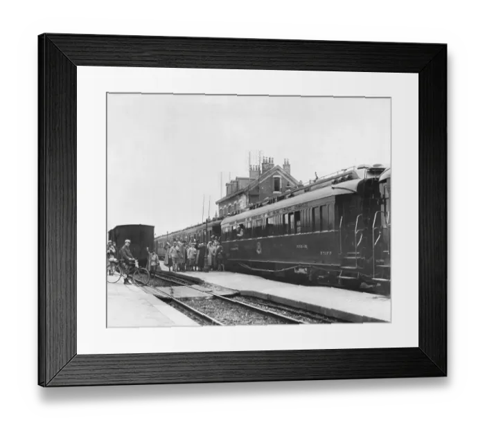 Framed Print : Soldiers Boarding Train Framed Print : Soldiers Boarding Train