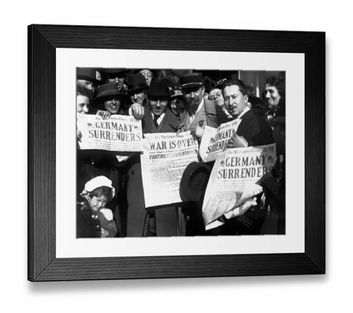 Framed Print : Newspaper Headlines on Armistice Day Framed Print : Newspaper Headlines on Armistice Day