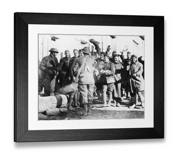 Framed Print : Military Men at Front, WWI Armistice Framed Print : Military Men at Front, WWI Armistice