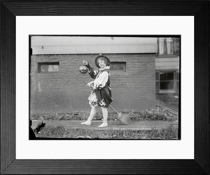Framed Print : Girl Wearing Halloween Costume Framed Print : Girl Wearing Halloween Costume