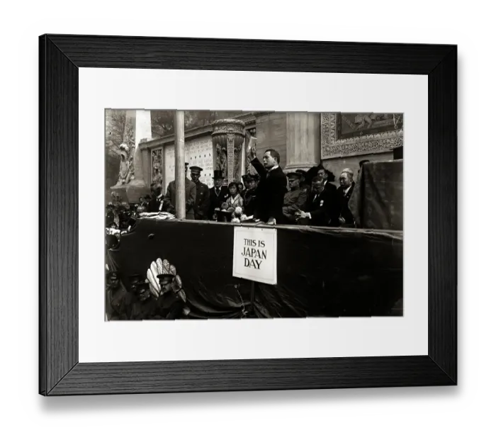 Framed Print : Kikujiro Ishii Speaks at Memorial