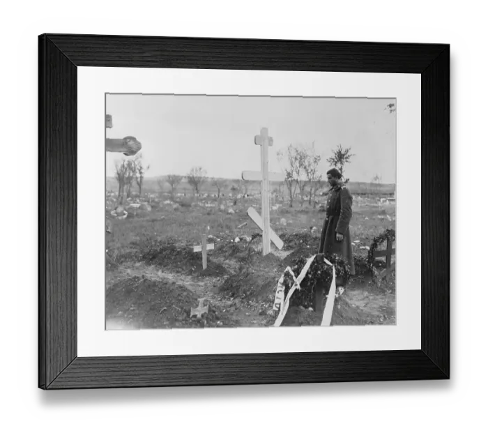 Framed Print : Soldier Visiting Gravesite Framed Print : Soldier Visiting Gravesite