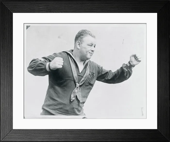 Framed Print : Portrait of Willie Meehan Punching