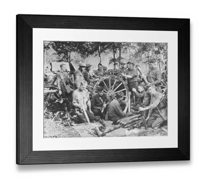 Framed Print : Polishing 75'S; Missiles (?) Framed Print : Polishing 75'S; Missiles (?)
