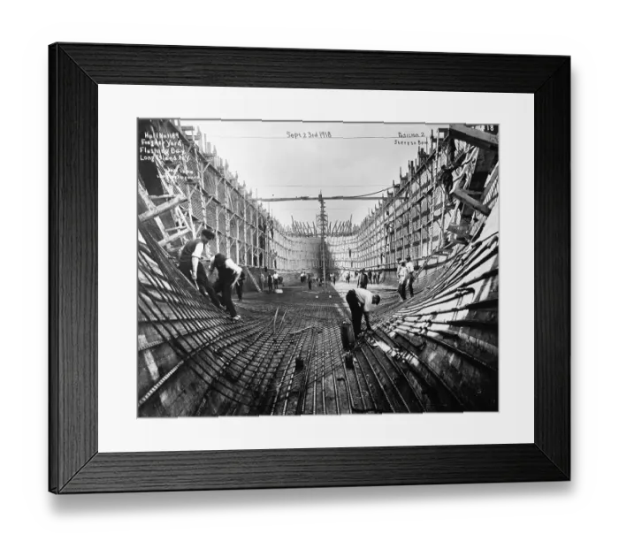 Framed Print : Construction of a Ship's Hull Framed Print : Construction of a Ship's Hull