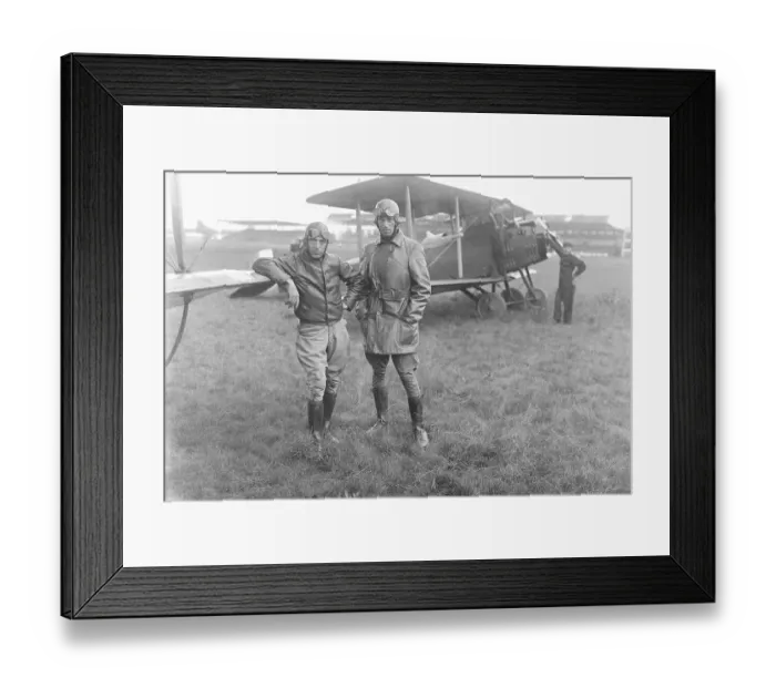 Framed Print : Pilots Stading by Their Planes