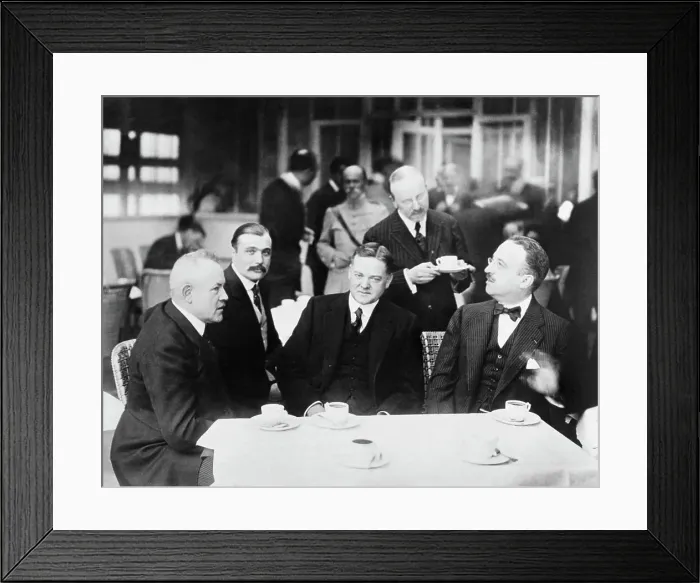 Framed Print : Herbert Hoover Meeting with French Officials Framed Print : Herbert Hoover Meeting with French Officials