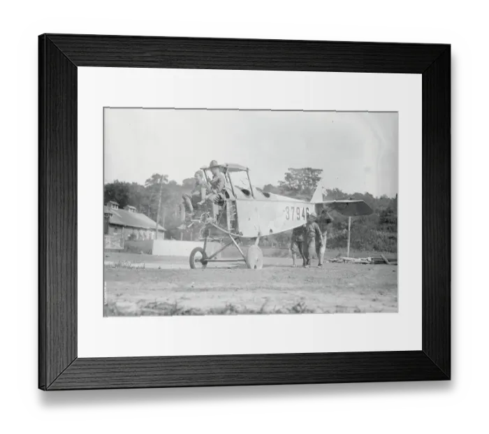 Framed Print : Soldiers in DeHaviland Plane