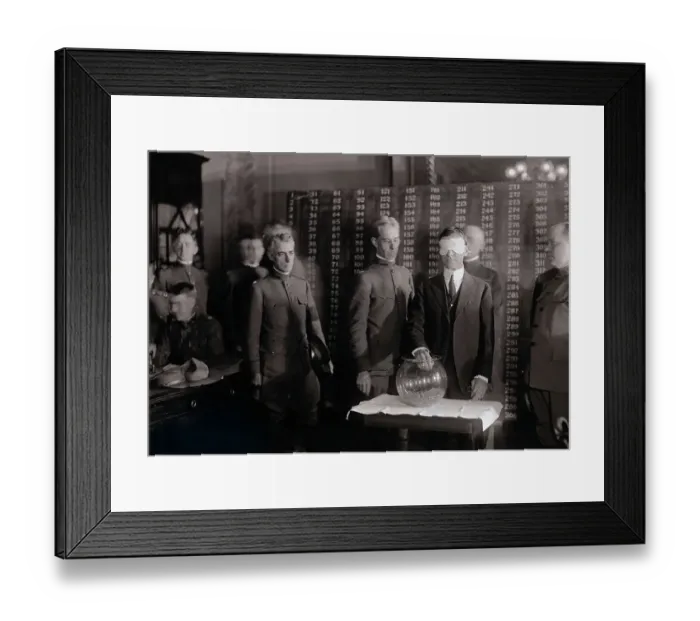 Framed Print : First Number Chosen in World War I Draft Lottery Framed Print : First Number Chosen in World War I Draft Lottery