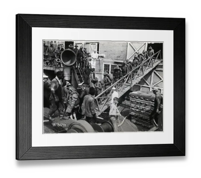 Framed Print : Men Leaving Transport Mercury Framed Print : Men Leaving Transport Mercury
