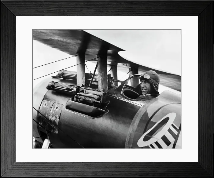 Framed Print : Eddie Rickenbacker Sitting in Biplane Framed Print : Eddie Rickenbacker Sitting in Biplane