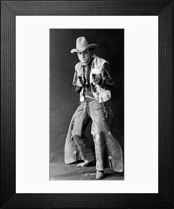 Framed Print : Cowboy Looking Directly At Camera Framed Print : Cowboy Looking Directly At Camera