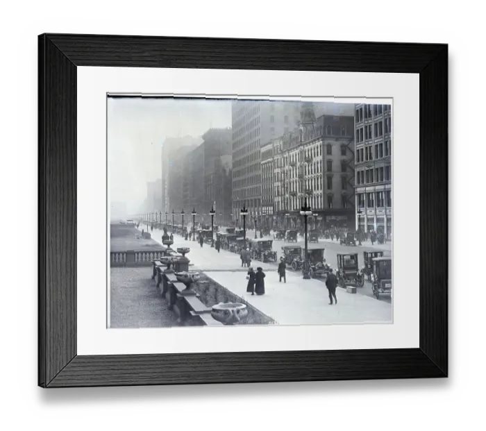 Framed Print : Scene On Michigan Street Framed Print : Scene On Michigan Street