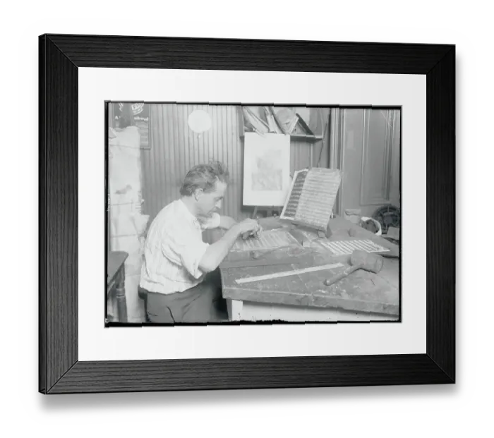 Framed Print : Workman Etching Notes Framed Print : Workman Etching Notes