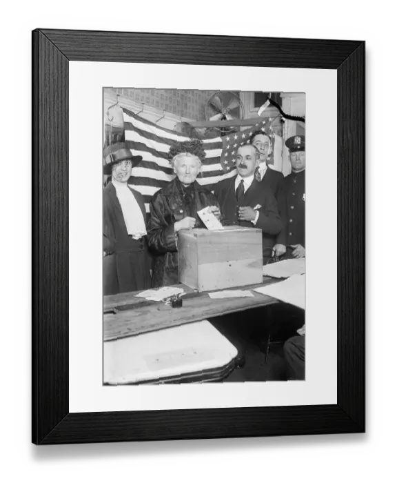 Framed Print : First Woman to Register for the Vote Framed Print : First Woman to Register for the Vote