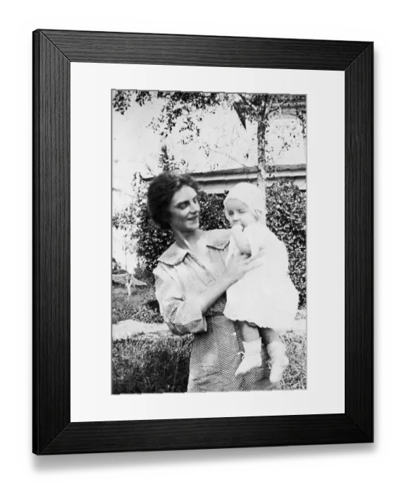 Framed Print : Mrs. Graham Holds Billy Graham at Age Six Months Framed Print : Mrs. Graham Holds Billy Graham at Age Six Months