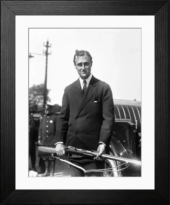 Framed Print : Assistant Secretary of the Navy Franklin D. Roosevelt Standing with Rifle Framed Print : Assistant Secretary of the Navy Franklin D. Roosevelt Standing with Rifle
