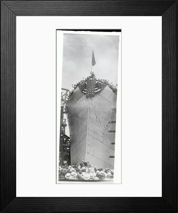 Framed Print : Steel Freighter Being Launched Framed Print : Steel Freighter Being Launched
