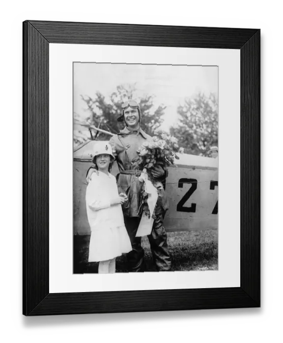 Framed Print : Pilot James C. Edgerton and His Sister Elizabeth Framed Print : Pilot James C. Edgerton and His Sister Elizabeth