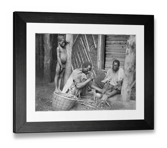 Framed Print : Men Fashioning Tools Framed Print : Men Fashioning Tools