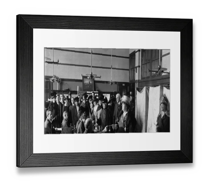 Framed Print : Women Voting After Passing of Suffrage Amendment