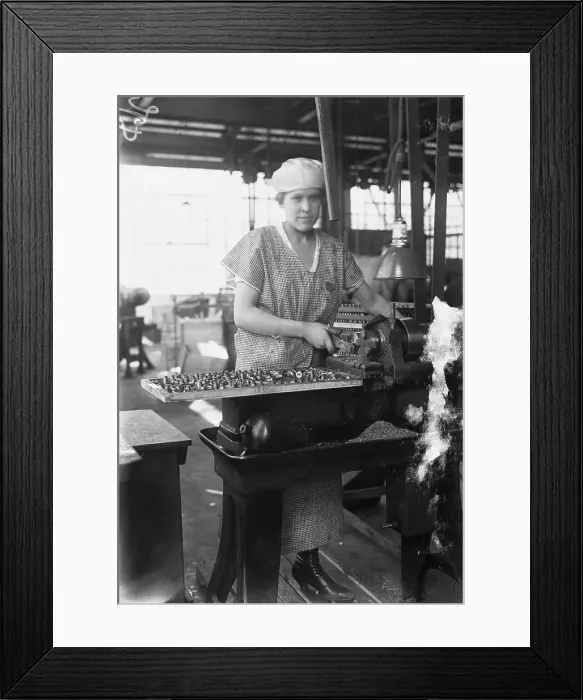 Framed Print : Wartime Munitions Factory Worker Framed Print : Wartime Munitions Factory Worker