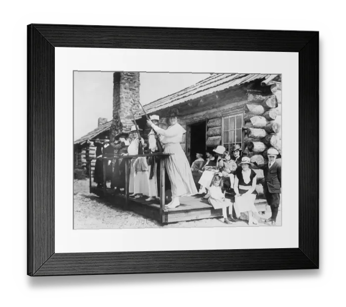 Framed Print : Annie Oakley Teaching Women to Shoot Framed Print : Annie Oakley Teaching Women to Shoot