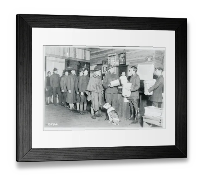 Framed Print : Post Office at Army Camp Framed Print : Post Office at Army Camp