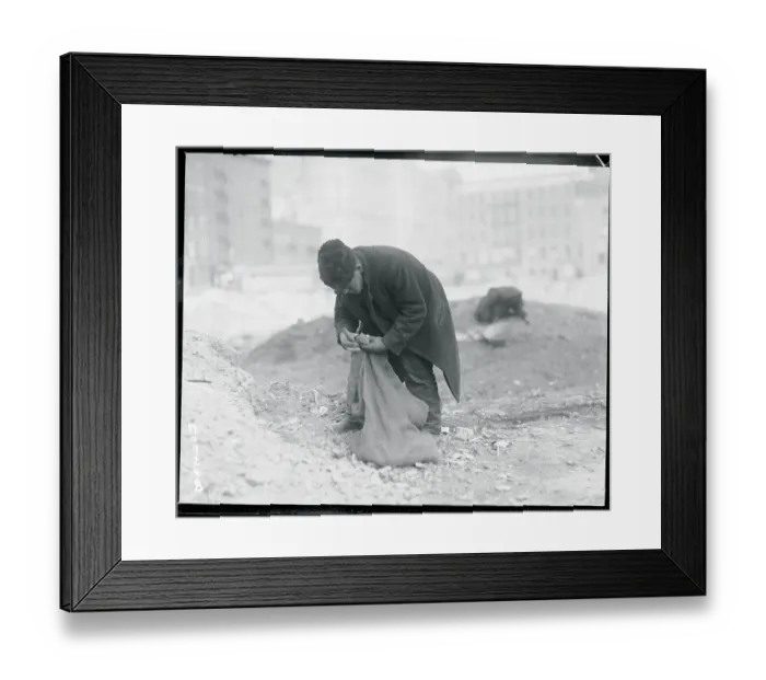 Framed Print : Man Picking Coal Framed Print : Man Picking Coal