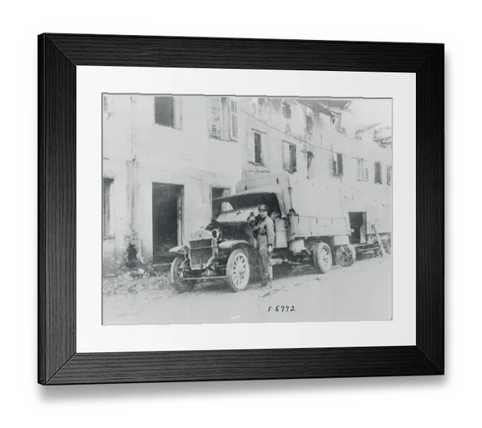 Framed Print : Ambulance Driver by His Vehicle Framed Print : Ambulance Driver by His Vehicle