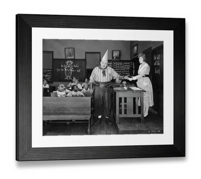 Framed Print : Fatty Arbuckle Getting Hand Slapped in Out West