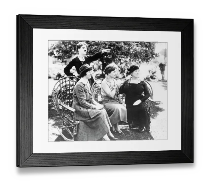Framed Print : Charlie Chaplin and Others in a Silent Film Framed Print : Charlie Chaplin and Others in a Silent Film